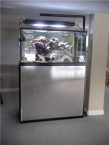 90g tank $300
custom built stand $400
55g Oceanic sump fits under this tank.